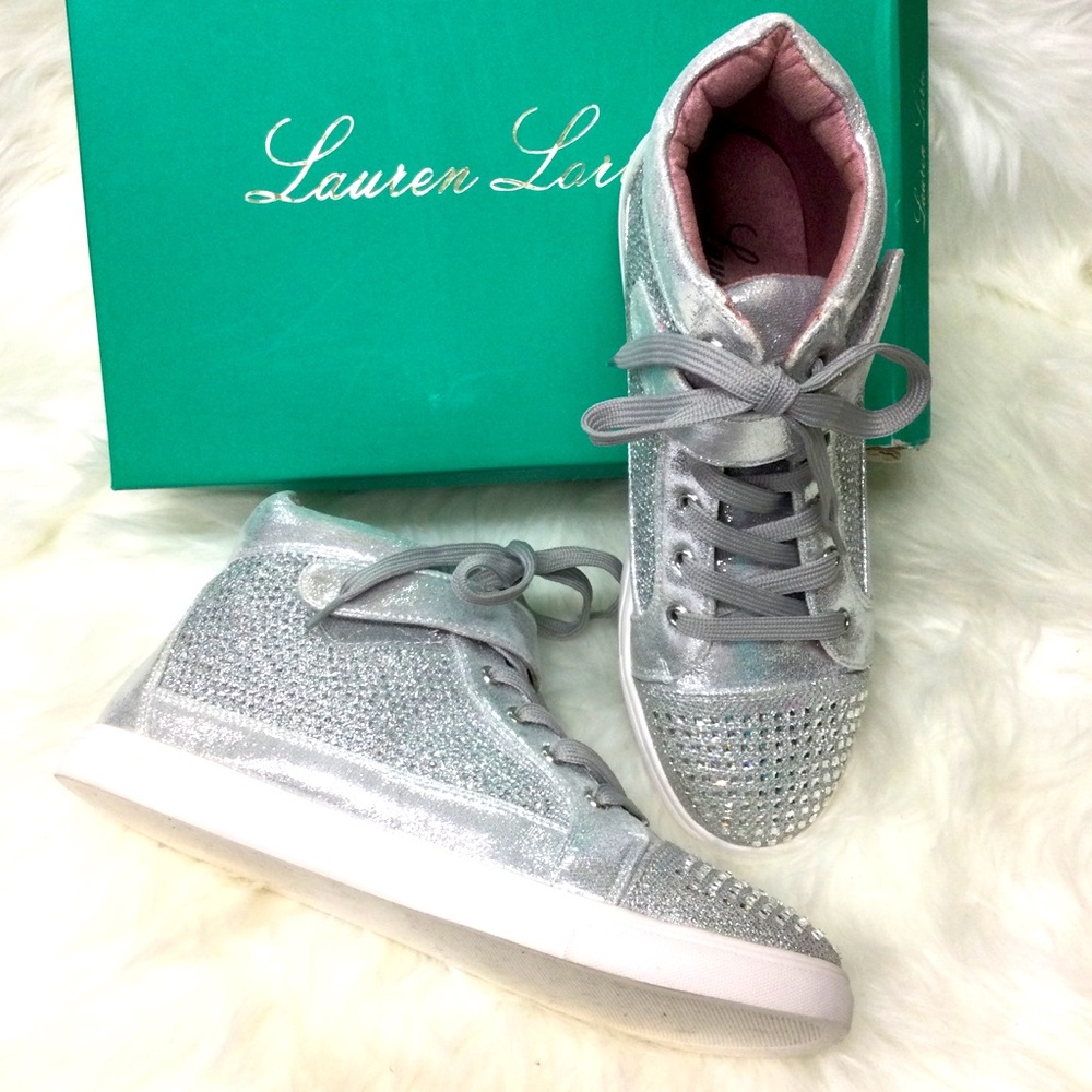 Lauren Lorraine Charley Bling Sneaker Silver - size 9 - Like New.
